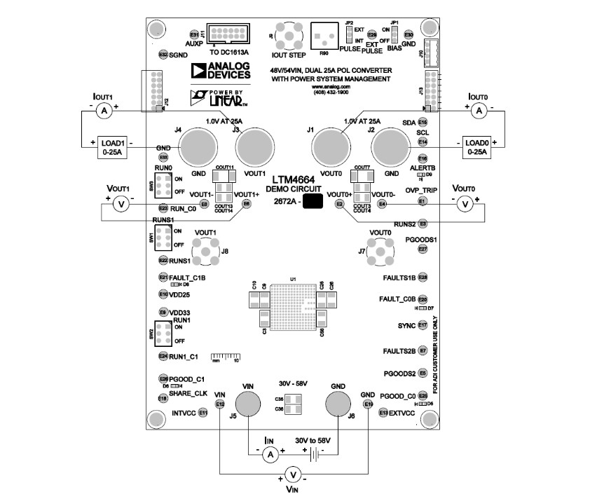 Mechanical Drawing - Analog Devices Inc. DC2672A-A Demo Board for LTM4664